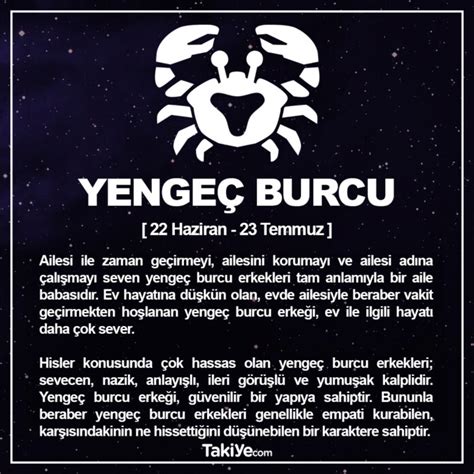 Yengeç burcu erkeğinin zaafları